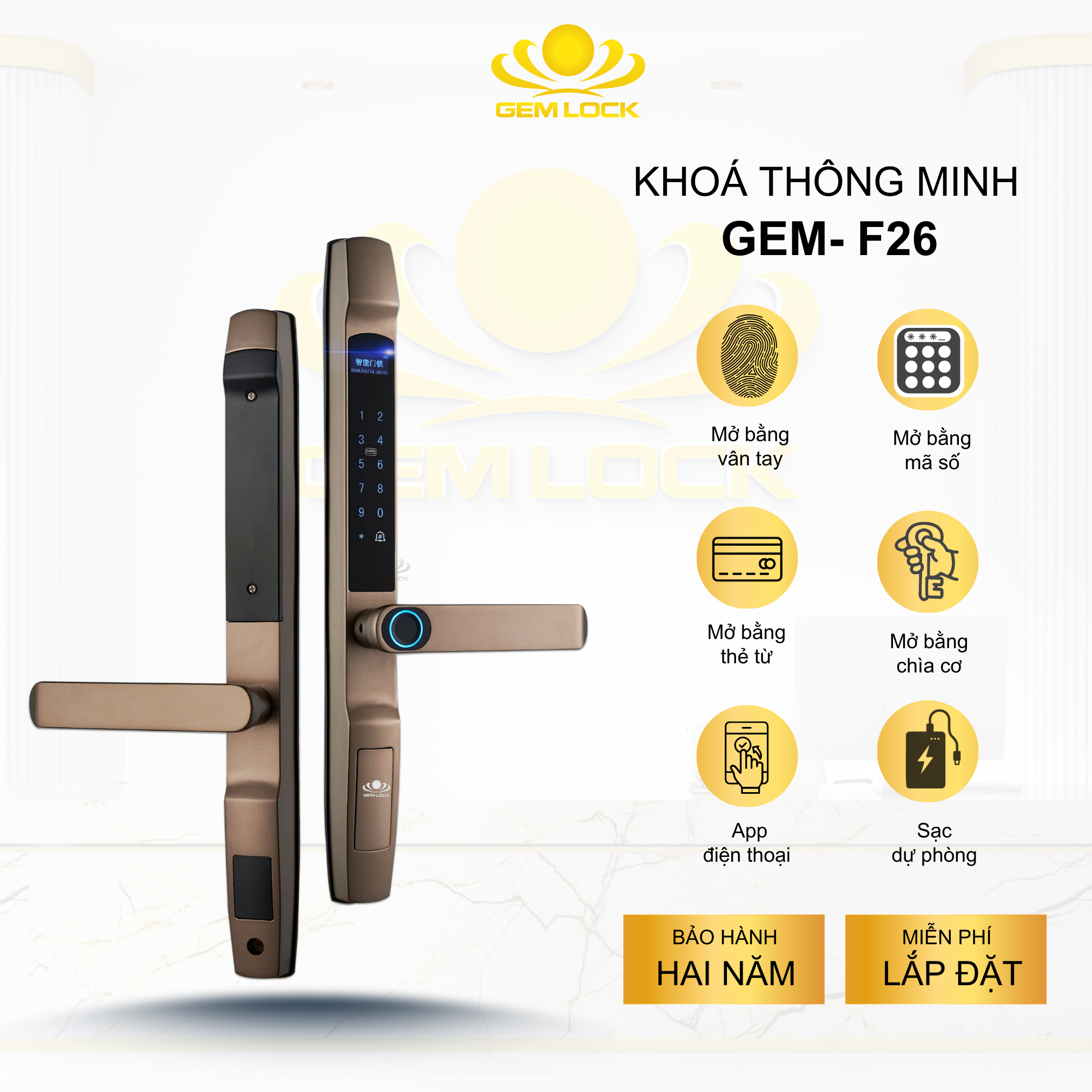 KHÓA THÔNG MINH GEM-F26