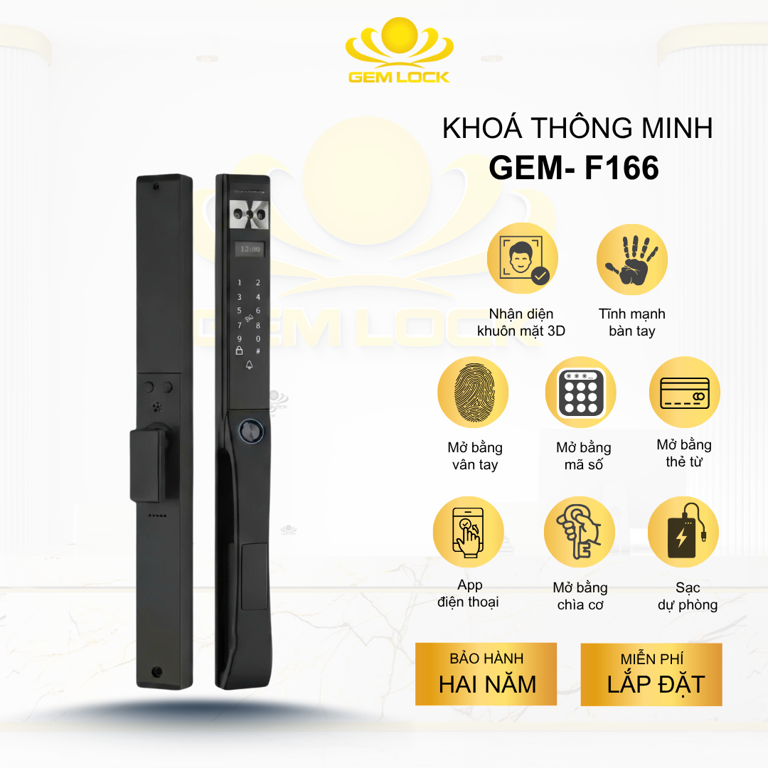 KHÓA THÔNG MINH CAO CẤP GEM-F166